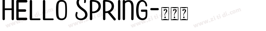 Hello Spring字体转换